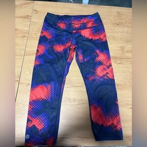Athleta Red and Blue Capris